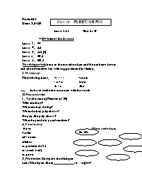 Giáo án môn Tiếng Anh Lớp 7 - Period 84, Unit