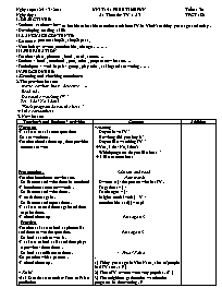 Giáo án môn Tiếng Anh Lớp 7 - Period 87, Unit 14: Freetime fun - A: Time for TV: A3