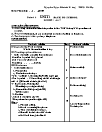 Giáo án môn Tiếng Anh Lớp 7 - Period 9, Unit 2: Personal information - Lesson 3: A6, 7 - Nguyễn Ngọc Khánh