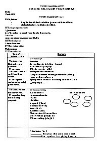 Giáo án môn Tiếng Anh Lớp 7 - Period 91, Unit 15: Going out - Lesson 1: A1