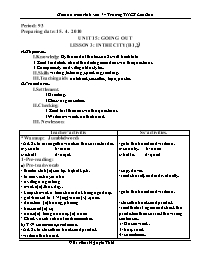 Giáo án môn Tiếng Anh Lớp 7 - Period 93, Unit 15: Going out - Lesson 3: Video games (B1, 2) - Nguyễn Thừa