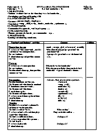 Giáo án môn Tiếng Anh Lớp 7 - Unit 10: Health and hygiene - B. A bad toothache: B1