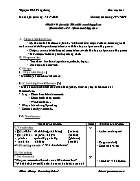 Giáo án môn Tiếng Anh Lớp 7 - Unit 10: Health and hygiene - Period 62: A2-Personal hygiene - Nguyen Thi Thuy Duong