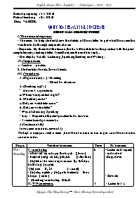 Giáo án môn Tiếng Anh Lớp 7 - Unit 10: Health & hygiene - Period 61: A -Personal hygiene - Nguyen Thi Thuy Duong