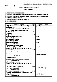 Giáo án môn Tiếng Anh Lớp 7 - Unit 10: Healthy and Hygiene - Period 65: B2-3 - Nguyễn Ngọc Khánh