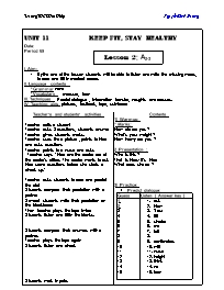 Giáo án môn Tiếng Anh Lớp 7 - Unit 11: Keep fit, stay healthy - Lesson 2: A2, 3 - Nguyễn Minh Đường