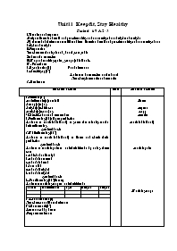 Giáo án môn Tiếng Anh Lớp 7 - Unit 11: Keep fit, stay healthy - Period 69: A2-3