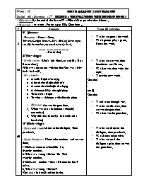 Giáo án môn Tiếng Anh Lớp 7 - Unit 11: Keep fit, stay healthy - Period 68, Lesson 3: What was wrong with you? (B1)