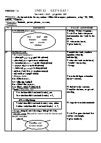 Giáo án môn Tiếng Anh Lớp 7 - Unit 12: Let’s eat ! - Hà Thanh Hùng