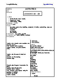 Giáo án môn Tiếng Anh Lớp 7 - Unit 13: Activities - Lesson 5: B3-4 - Nguyễn Minh Đường