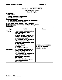Giáo án môn Tiếng Anh Lớp 7 - Unit 13: Activities - Section A: Sports - Period 85: A¬1, A2 - Cao Thi Ly