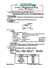 Giáo án môn Tiếng Anh Lớp 7 - Unit 13: Activities - Section A: Sports - Lesson 1: A1, 2 - Dinh Thi Nhan