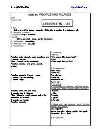 Giáo án môn Tiếng Anh Lớp 7 - Unit 16: People and places - Lesson 5: B2, B3 - Nguyễn Minh Đường