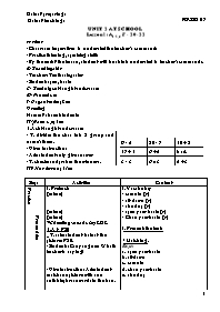 Giáo án môn Tiếng Anh Lớp 7 - Unit 2: At school - Lesson 1: A1-2, 4