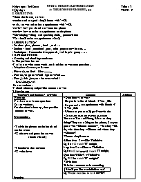 Giáo án môn Tiếng Anh Lớp 7 - Unit 2: Personal information - A: Telephone numbers: 4-5