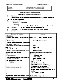 Giáo án môn Tiếng Anh Lớp 7 - Unit 2: Personal information - Section B: My Birthday (B6-B7+Remember) - Y Khương Niê Kdăm