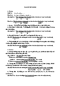 Giáo án môn Tiếng Anh Lớp 7 - Unit 4: Passive voice