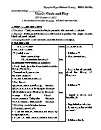 Giáo án môn Tiếng Anh Lớp 7 - Unit 5: Work and play - Period 28, Lesson 1: A1, 3 - Nguyễn Ngọc Khánh