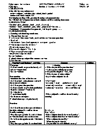 Giáo án môn Tiếng Anh Lớp 7 - Unit 5: Work and play - Section A: In class: 4-5-6-R