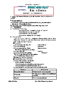 Giáo án môn Tiếng Anh Lớp 7 - Unit 5: Work and play - Section A: In class - Lesson 1: A1 - Dinh Thi Nhan