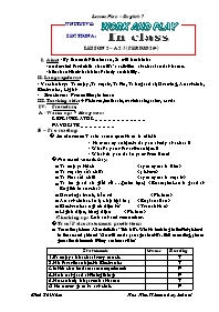 Giáo án môn Tiếng Anh Lớp 7 - Unit 5: Work and play - Section A: In class - Lesson 2: A2-3 - Dinh Thi Nhan