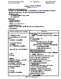 Giáo án môn Tiếng Anh Lớp 7 - Unit 6: After school - Period 33: A3, 4 - Nguyen Quyen