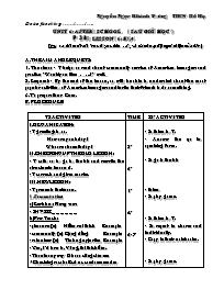 Giáo án môn Tiếng Anh Lớp 7 - Unit 6: After school - Period 38, Lesson 6: B3, 4 - Nguyễn Ngọc Khánh