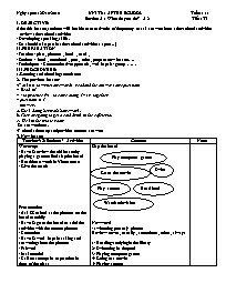 Giáo án môn Tiếng Anh Lớp 7 - Unit 6: After school - Section A : What do you do? A2