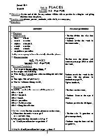 Giáo án môn Tiếng Anh Lớp 7 - Unit 8: Places - Lesson 1: A1, 2 (Page 79, 80)