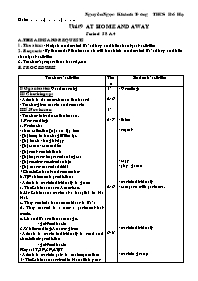 Giáo án môn Tiếng Anh Lớp 7 - Unit 9: At home and away - Period 58: A4 - Nguyễn Ngọc Khánh