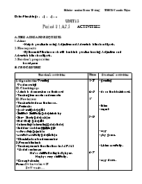 Giáo án môn Tiếng Anh Lớp 7 - Unit13: Activities - Period 81: A3, 5 - Nguyễn Ngọc Khánh