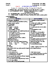 Giáo án môn Tiếng Anh Lớp 7 - Week 20