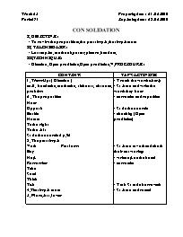 Giáo án môn Tiếng Anh Lớp 7 - Week 25, Period 71: Con solidation