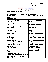 Giáo án môn Tiếng Anh Lớp 7 - Week 26, Unit 12: Let’s eat ! - Lesson 2: A3.4