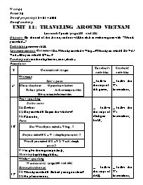 Giáo án môn Tiếng Anh Lớp 8 - Unit 11: Traveling around vietnam - Lesson 2: Speak