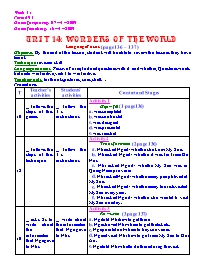 Giáo án môn Tiếng Anh Lớp 8 - Unit 14: Wonders of the world - Period 93: Language focus