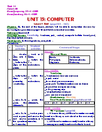 Giáo án môn Tiếng Anh Lớp 8 - Unit 15: Computer - Lesson 4: Read
