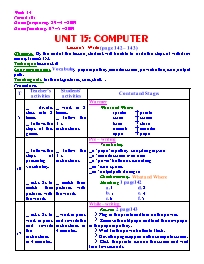Giáo án môn Tiếng Anh Lớp 8 - Unit 15: Computer - Lesson 5: Write