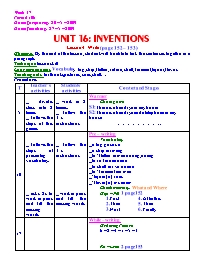 Giáo án môn Tiếng Anh Lớp 8 - Unit 16: Inventions - Lesson 4: Write