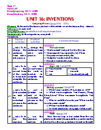Giáo án môn Tiếng Anh Lớp 8 - Unit 16: Inventions - Period 107: Language focus