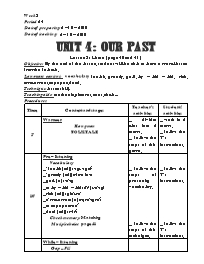 Giáo án môn Tiếng Anh Lớp 8 - Unit 4: Our past - Lesson 3: Listen (page 40 and 41)