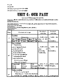Giáo án môn Tiếng Anh Lớp 8 - Unit 4: Our past - Lesson 5: Write (page 42 and 43)