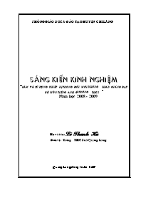 Làm và sử dụng thiết bị trong đổi mới phương pháp giảng dạy bộ môn Tiếng Anh ở trường THCS