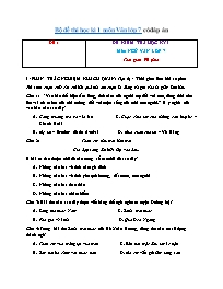 Bộ đề thi học kì 1 môn Ngữ Văn lớp 7 (Có đáp án)