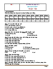 40 Đề thi môn Vật lí Lớp 7 học kì 1 (Có đáp á