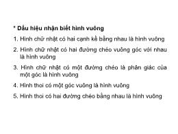 Bài tập SGK Toán Lớp 7 - Luyện tập hình vuông