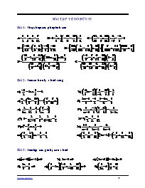 Bài tập Toán Lớp 7 - Bài tập về số hữu tỉ