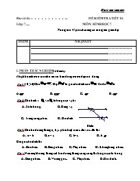 Đề kiểm tra 1 tiết chương 1 Hình học Lớp 7 (Có đáp án) - Năm học 2020-2021