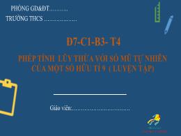 Bài giảng Toán Lớp 7 (Sánh Cánh diều) - Chươn
