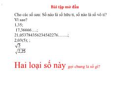 Bài giảng Toán Lớp 7 (Sánh Cánh diều) - Chươn
